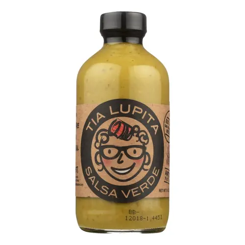 Tia Lupita Foods Salsa Verde Hot Sauce with Green Jalapeno & Tomatillos, 8 oz
