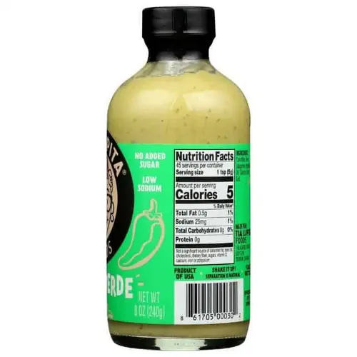 Tia Lupita Foods Salsa Verde Hot Sauce with Green Jalapeno & Tomatillos, 8 oz thumbnail 2