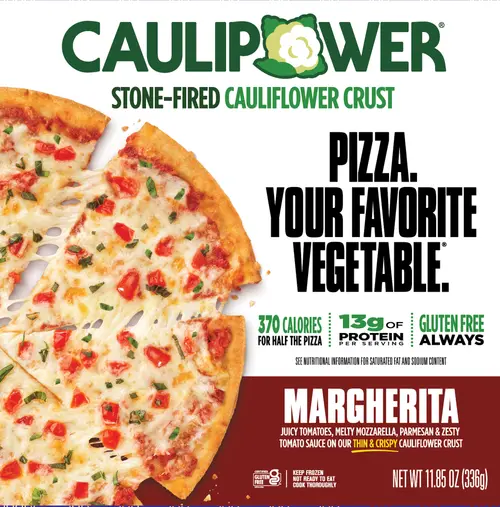 CAULIPOWER Margherita Stone-Fired Cauliflower Crust Pizza, 11.85 oz Box