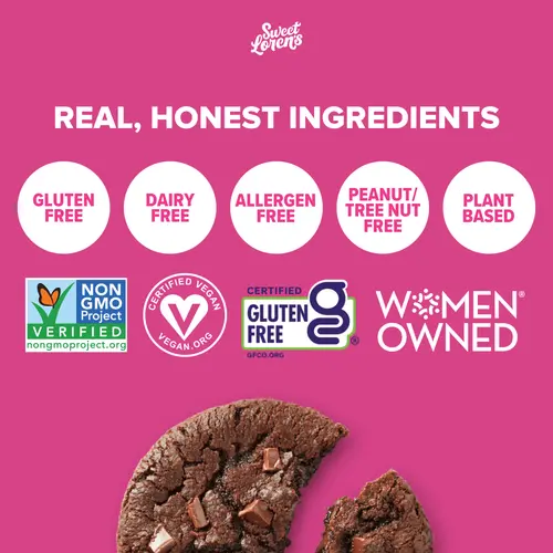 Sweet Loren's Ready to Bake Fudgy Brownie Cookie Dough, Gluten Free & Vegan, Top 14 Allergen Free, 12 oz thumbnail 4