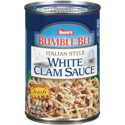 SNOW'S BY BUMBLE BEE Italian Style White Clam Sauce, 15 Ounce Can, Delicious Sauce for Linguini and Other Pasta Varieties