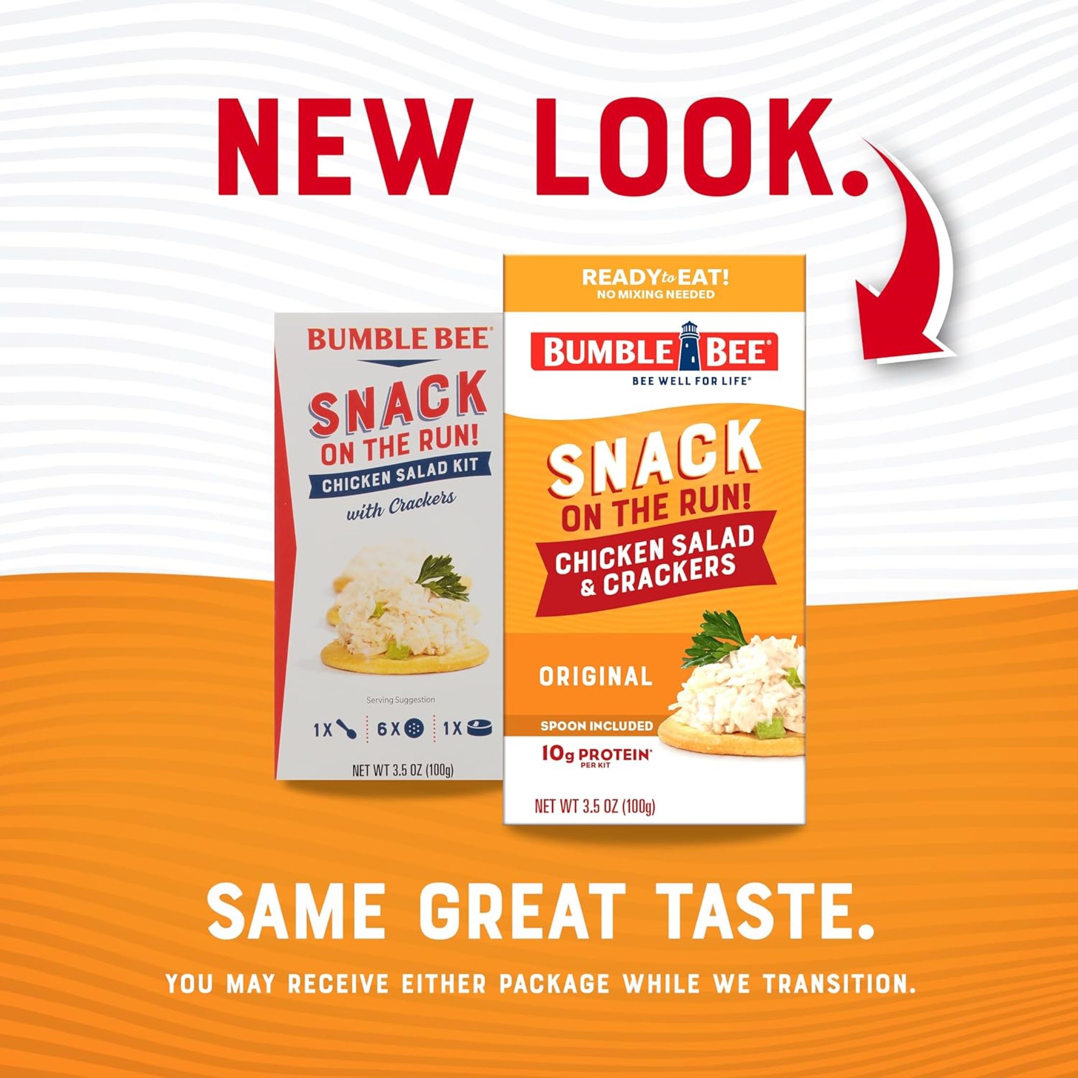 Bumble Bee Snack on the Run Chicken Salad with Crackers kit, Ready to Eat, Spoon Included, Shelf Stable, Pack of 3, 3.5 oz box thumbnail 3