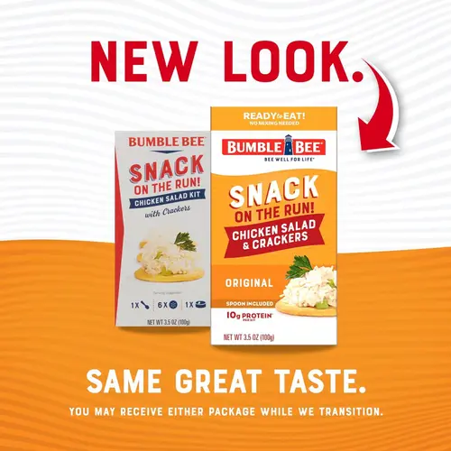 Bumble Bee Snack on the Run Chicken Salad with Crackers kit, Ready to Eat, Spoon Included, Shelf Stable, Pack of 3, 3.5 oz box thumbnail 3