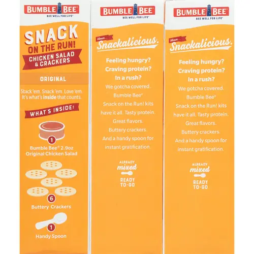 Bumble Bee Snack on the Run Chicken Salad with Crackers kit, Ready to Eat, Spoon Included, Shelf Stable, Pack of 3, 3.5 oz box thumbnail 4