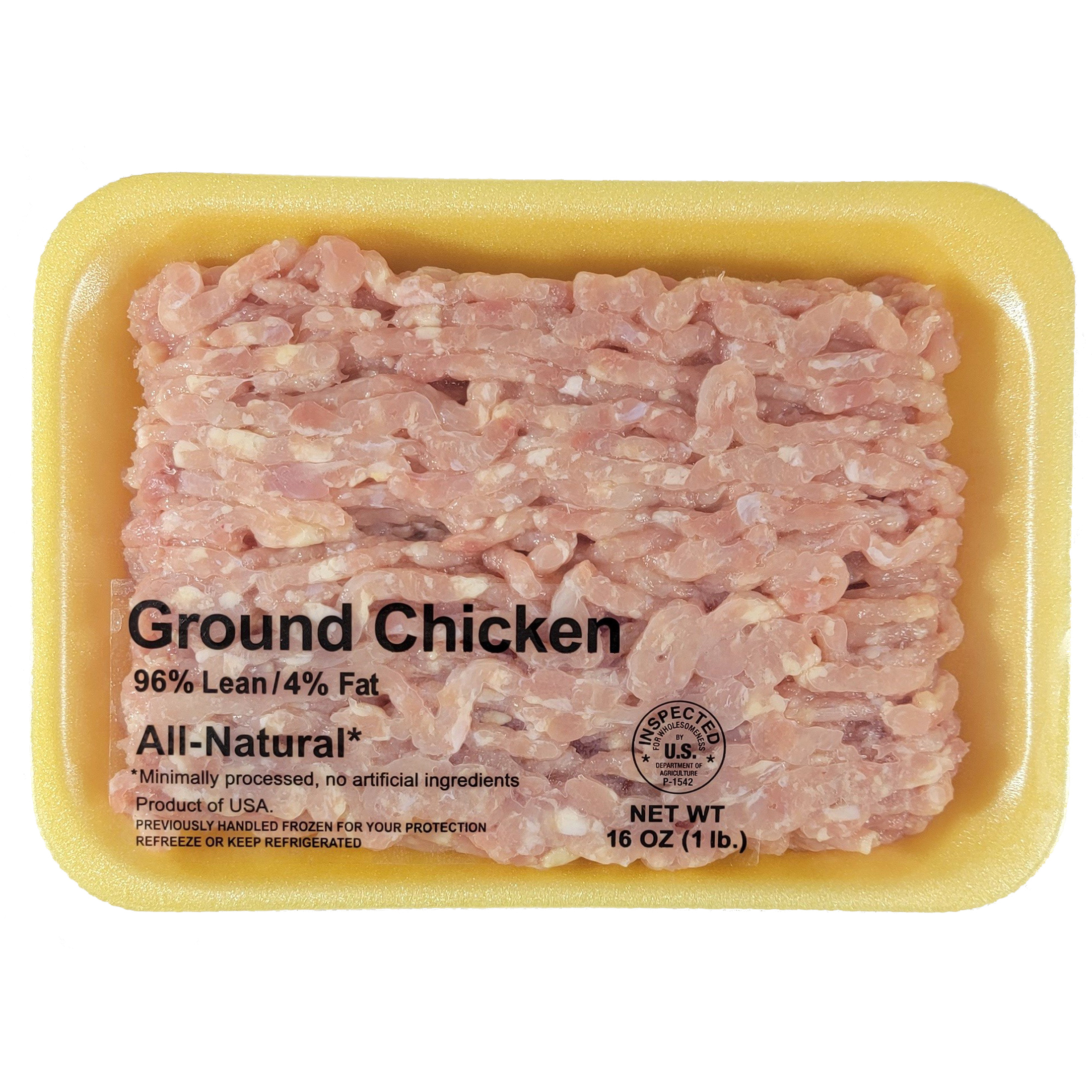 All Natural Ground Chicken 96% Lean, 1 lb, 23g Protein per 4oz Serving, Ground Skinless Chicken thumbnail 2