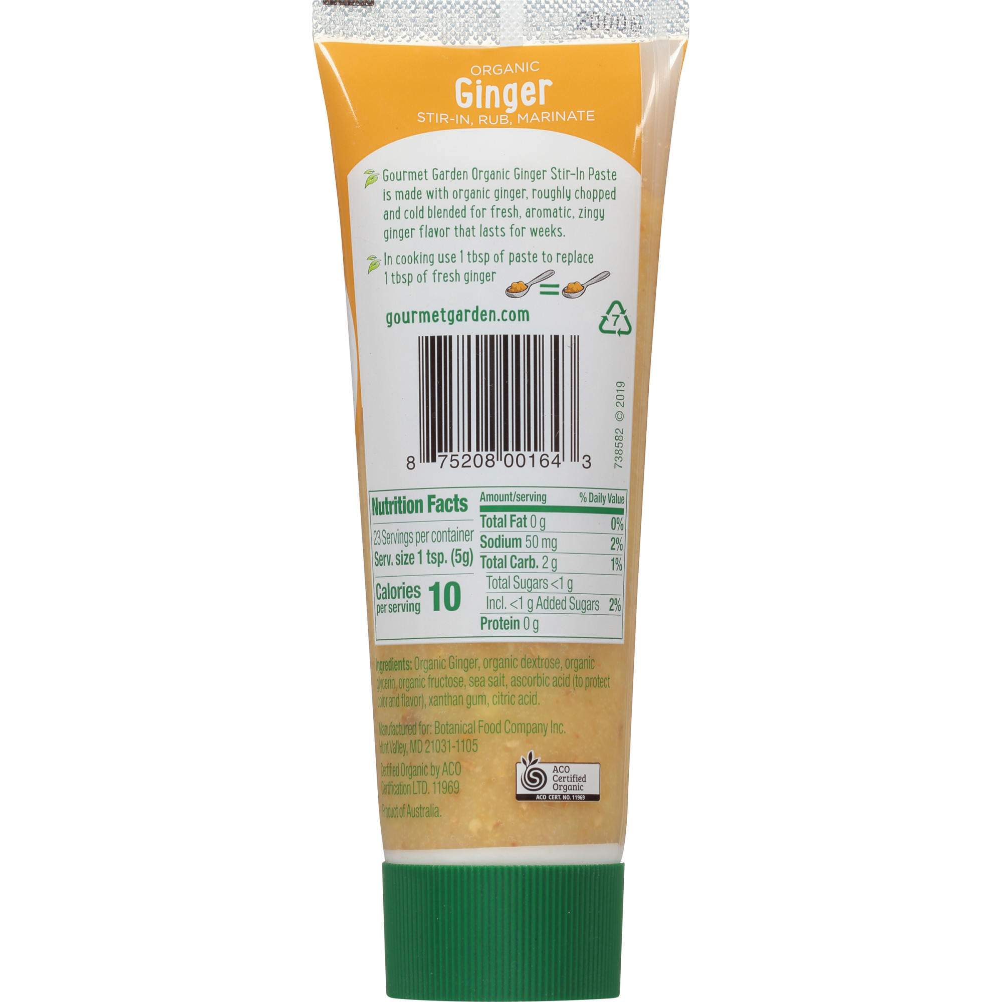 Gourmet Garden Organic Ginger Stir-In Paste, 4 oz thumbnail 2