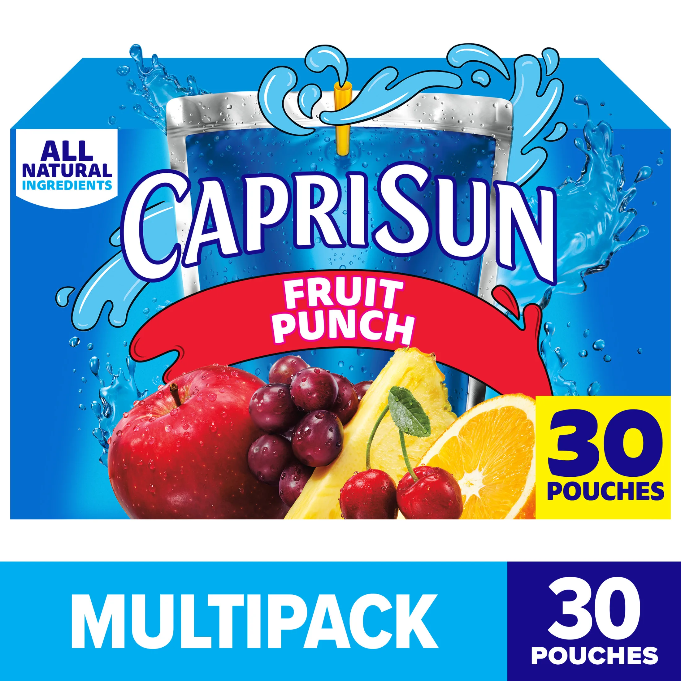 Capri Sun Fruit Punch Juice Box Pouches, 30 ct Box, 6 fl oz Pouches