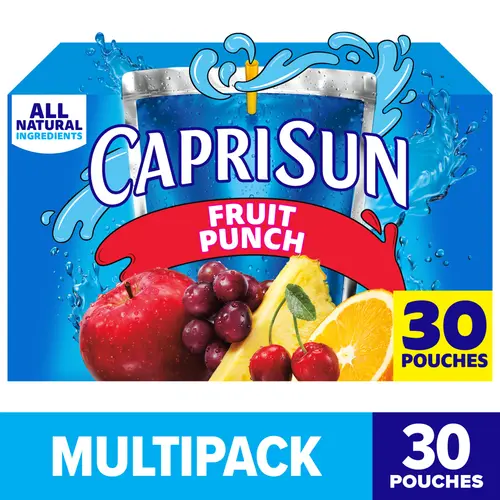 Capri Sun Fruit Punch Juice Box Pouches, 30 ct Box, 6 fl oz Pouches