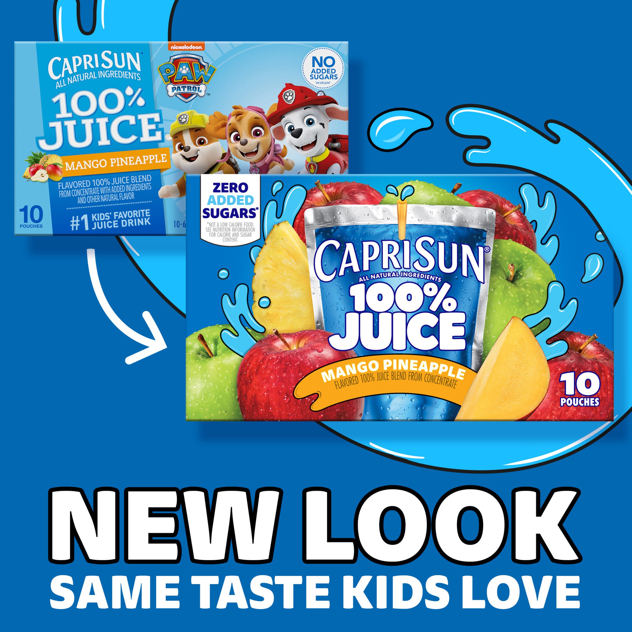 Capri Sun 100% Juice Mango Pineapple Juice Box Pouches, 10 ct Box, 6 fl oz Pouches thumbnail 2