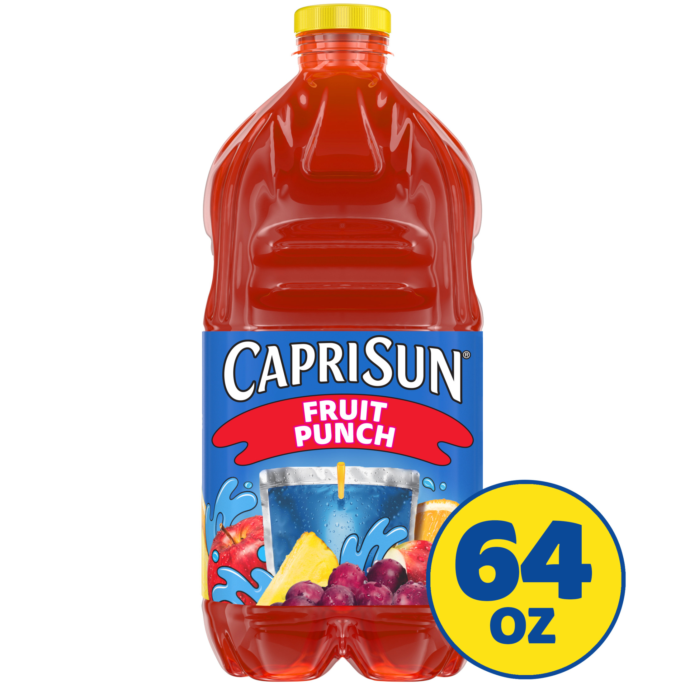 Capri Sun Fruit Punch Flavored Juice Drink Blend, 64 oz Bottle