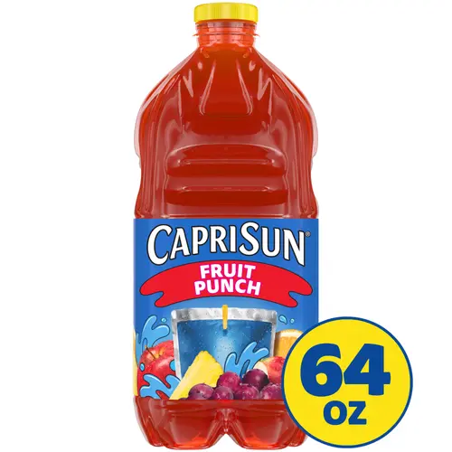 Capri Sun Fruit Punch Flavored Juice Drink Blend, 64 oz Bottle