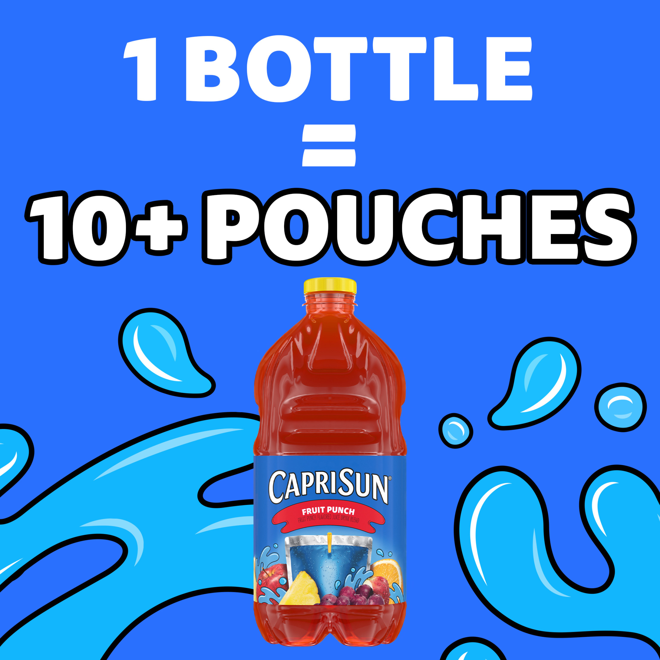 Capri Sun Fruit Punch Flavored Juice Drink Blend, 64 oz Bottle thumbnail 3