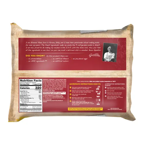 Giovanni Rana Fettuccine Sausage & Mushroom Premium Meal Kit Tray (Family Size, 38oz), Refrigerated thumbnail 2