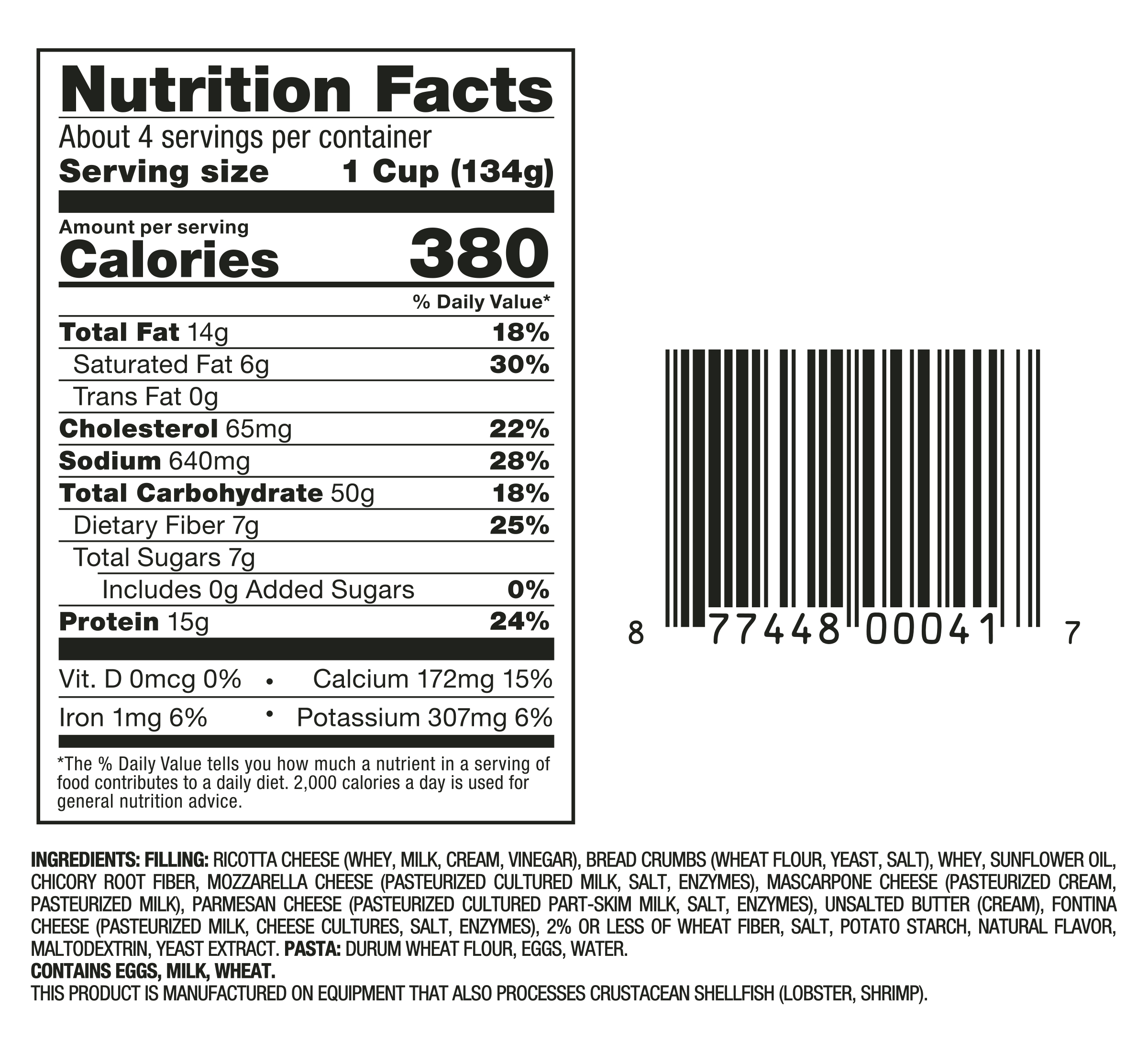 Giovanni Rana Tortellini 5 Cheese Premium Flat Cut Pasta Bag (Family Size, 18oz), Refrigerated thumbnail 4