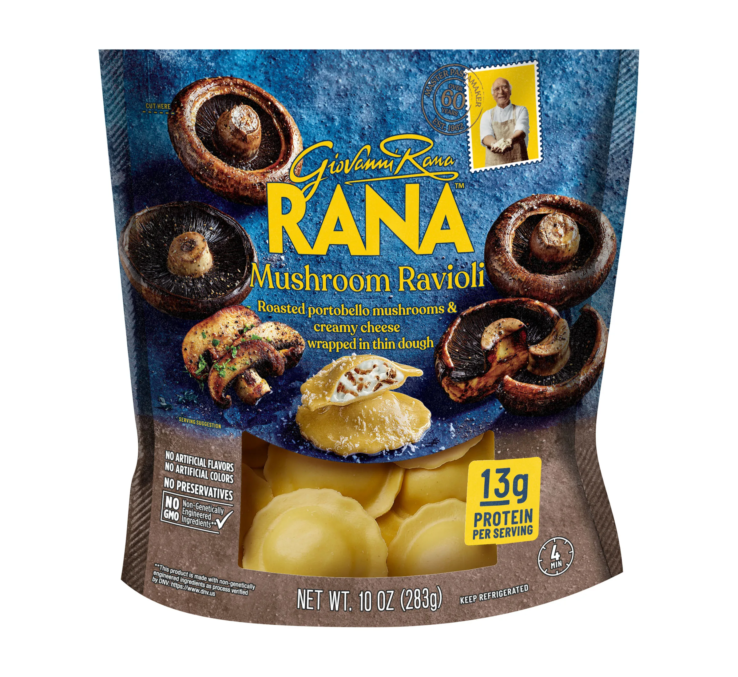 Giovanni Rana Family Size Mushroom Ravioli 18 oz, Refrigerated, Refer to Packaging for Allergens