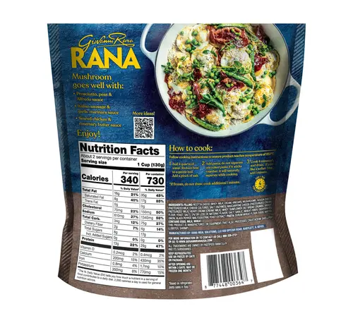 Giovanni Rana Family Size Mushroom Ravioli 18 oz, Refrigerated, Refer to Packaging for Allergens thumbnail 3