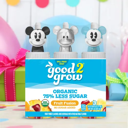 good2grow 6oz Organic Low Sugar Fruit Fusion Juice 3 Pack (Character Tops Vary) thumbnail 3