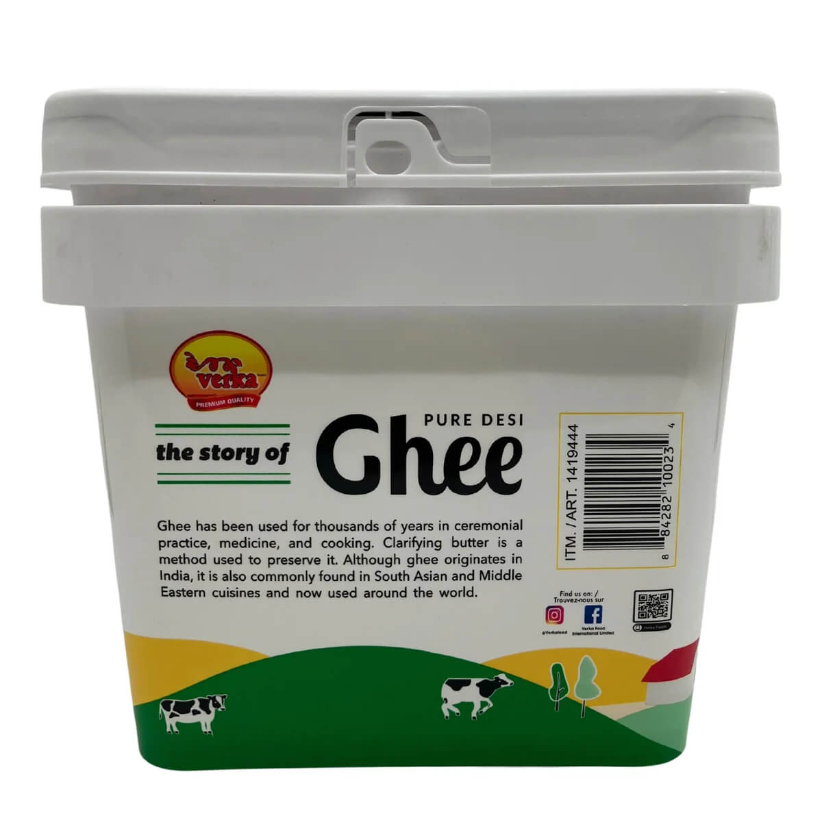 Verka Pure Desi Ghee Clarified Butter, 6.6 lbs (3 kg) - Authentic Rich Flavor thumbnail 3