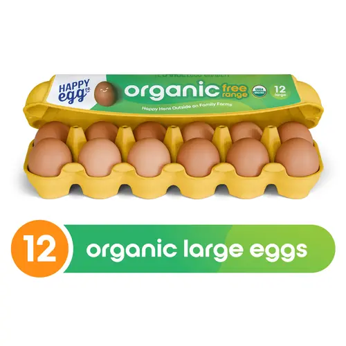 Happy Egg Co. Organic Free-Range Large Brown Eggs, 12 Count (Dozen) thumbnail 2