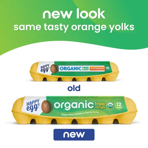 Happy Egg Co. Organic Free-Range Large Brown Eggs, 12 Count (Dozen) thumbnail 3