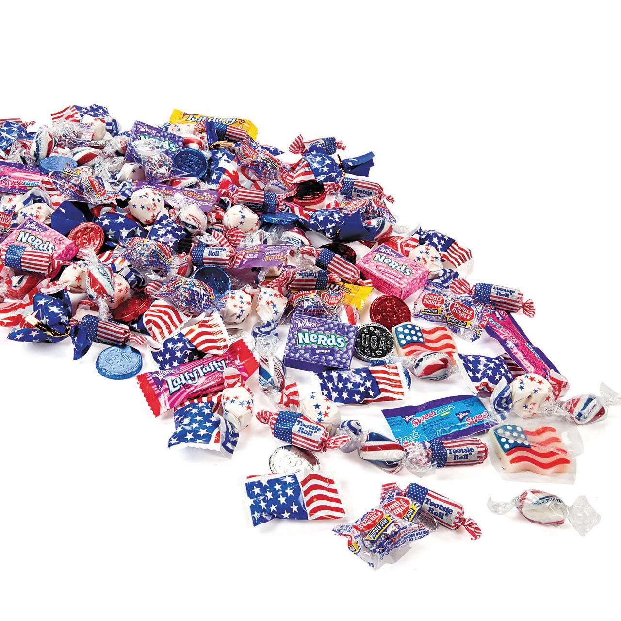 Patriotic Twist Mints, 4th of July, Memorial Day, Labor Day, USA, Parade Candy, Individually Wrapped, Approx. 172 Pieces, 2 lbs thumbnail 2