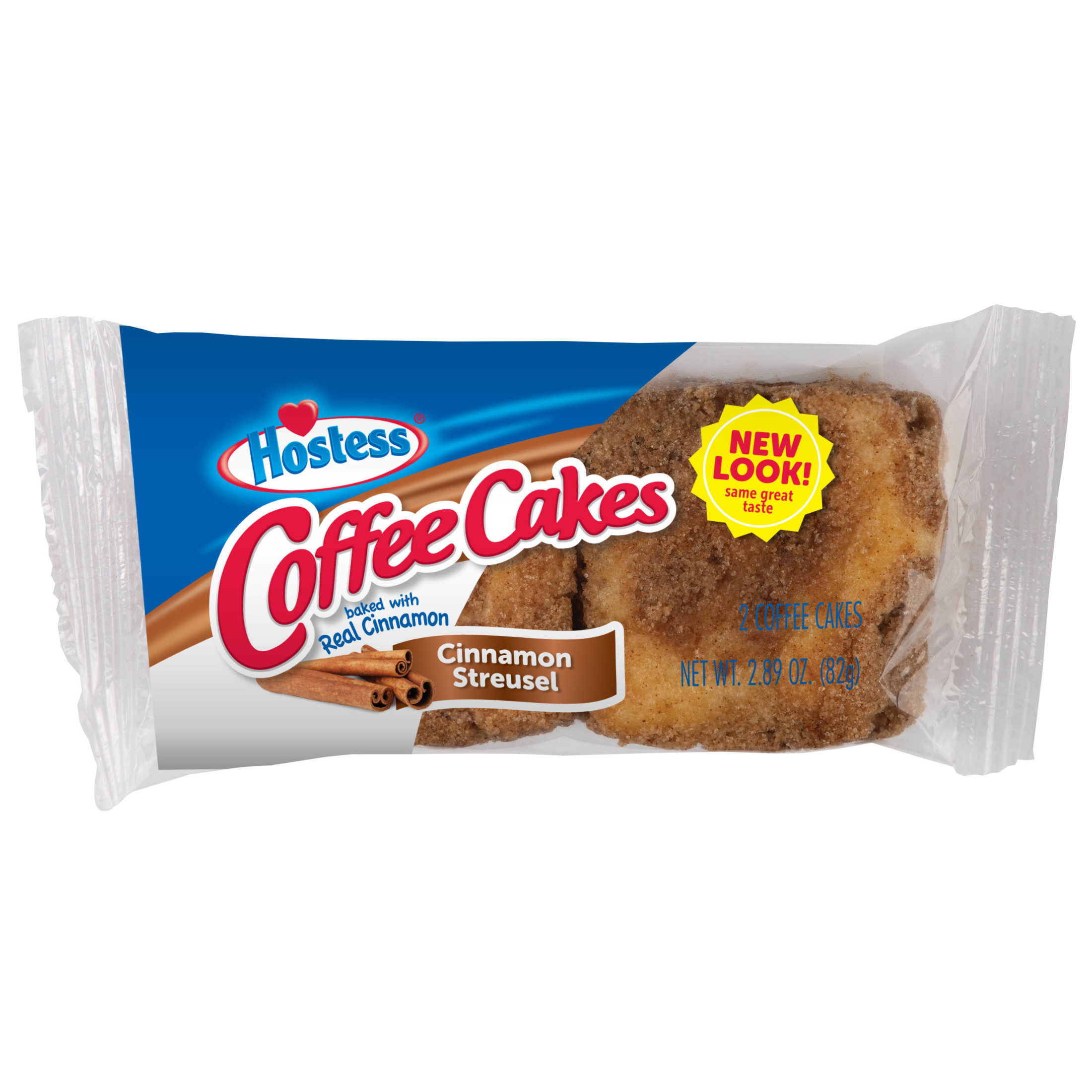 HOSTESS Coffee Cakes Single Serve, 2 Count Wide Regular, 2.89 oz.
