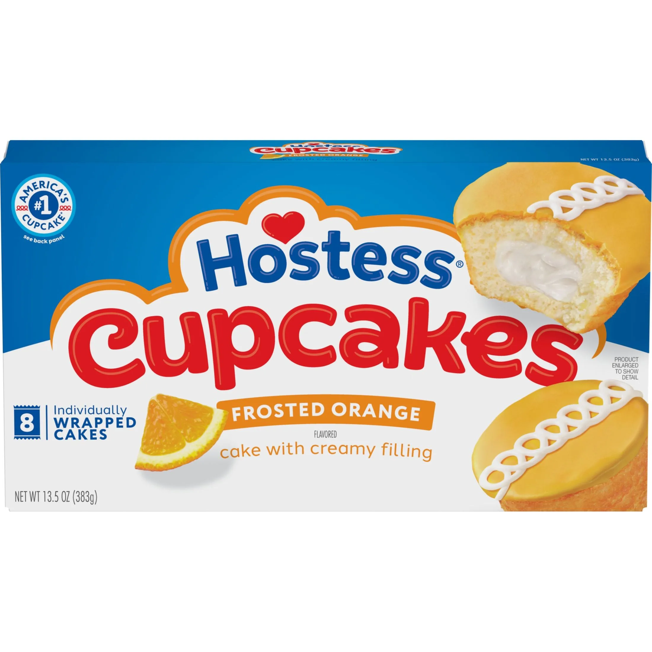 Hostess Cupcakes, Orange Flavored Snack Cakes, 13.5 oz Box (8 Ct.)