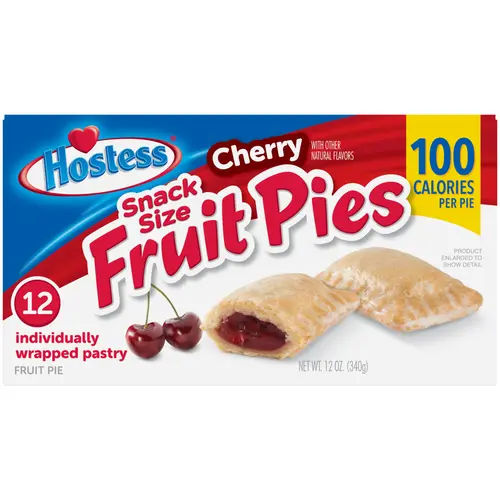 HOSTESS Snack Size Cherry Fruit Pies, 12 Count, 12 oz