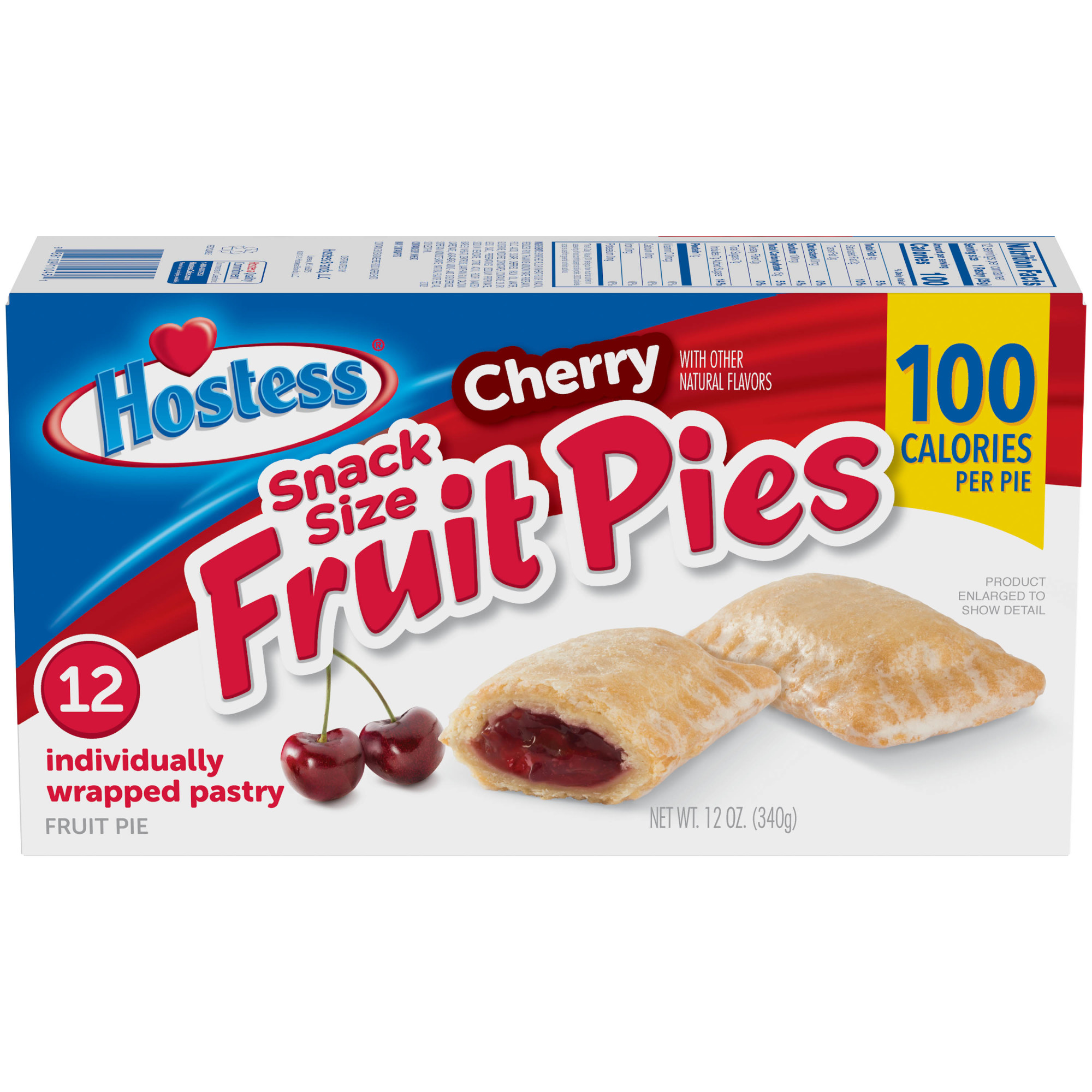 HOSTESS Snack Size Cherry Fruit Pies, 12 Count, 12 oz thumbnail 2