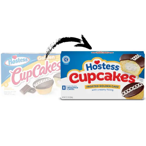 Hostess Cupcakes, Golden Snack Cakes, 12.7 oz Box (8 Ct.) thumbnail 3