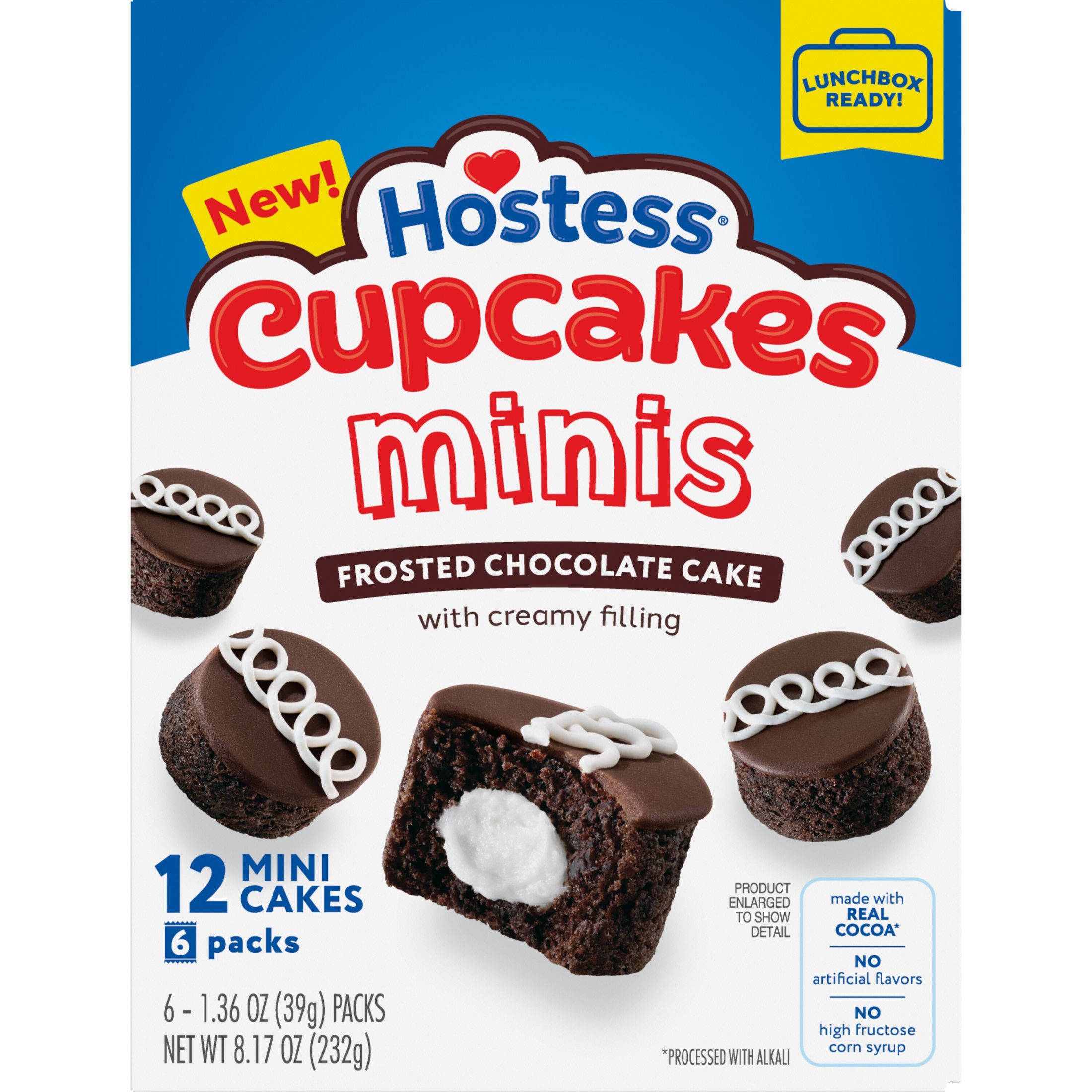 Hostess Cupcakes Minis, Chocolate Snack Cakes, 8.17 Oz. Box (6 Ct.)