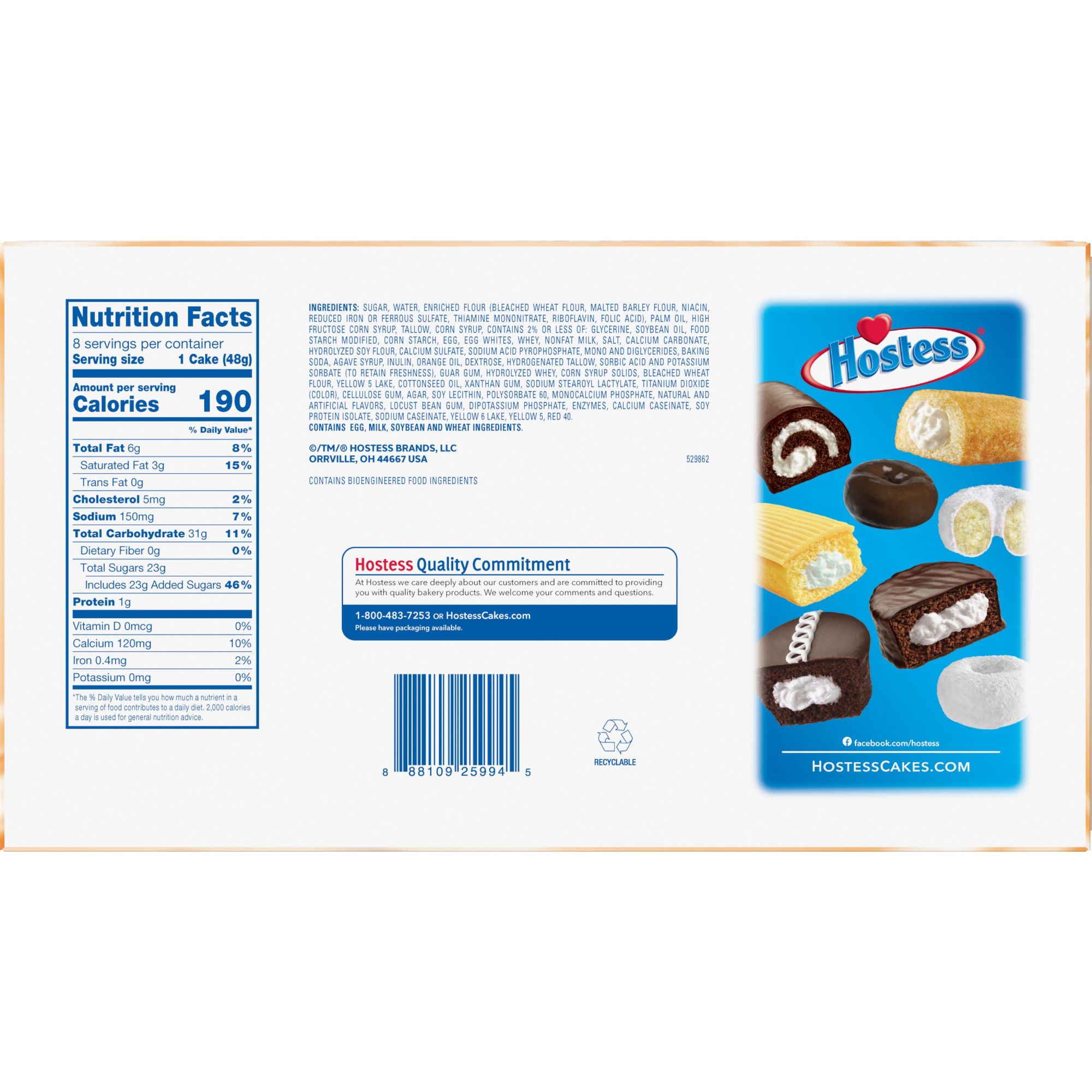 HOSTESS Limited Edition Orange CrÃ¨me Pop  Artificially Flavored CupCakes, Creamy Filling, 8 Count, 13.5 oz thumbnail 3