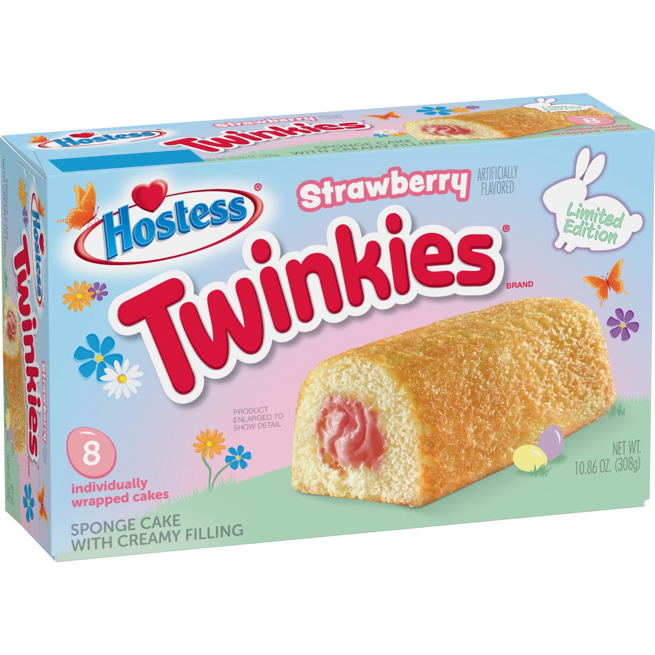 HOSTESS Strawberry Artificially Flavored Twinkies, Limited Edition, 8 Count, 10.86 oz thumbnail 3