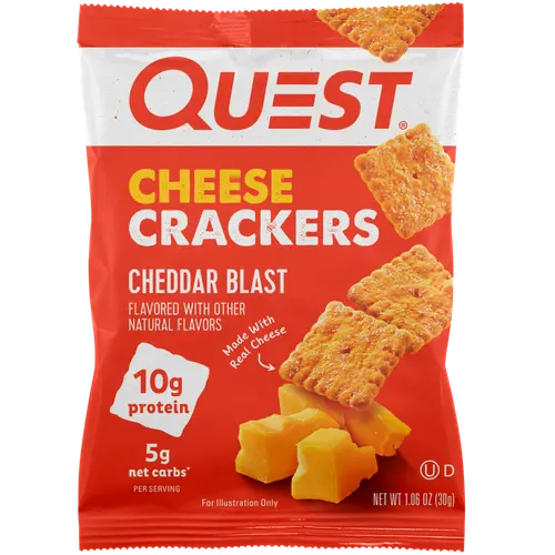 Quest Cheese Crackers, Cheddar Blast flavor, 10g of Protein, Made with Real Cheese, 4 Count thumbnail 4