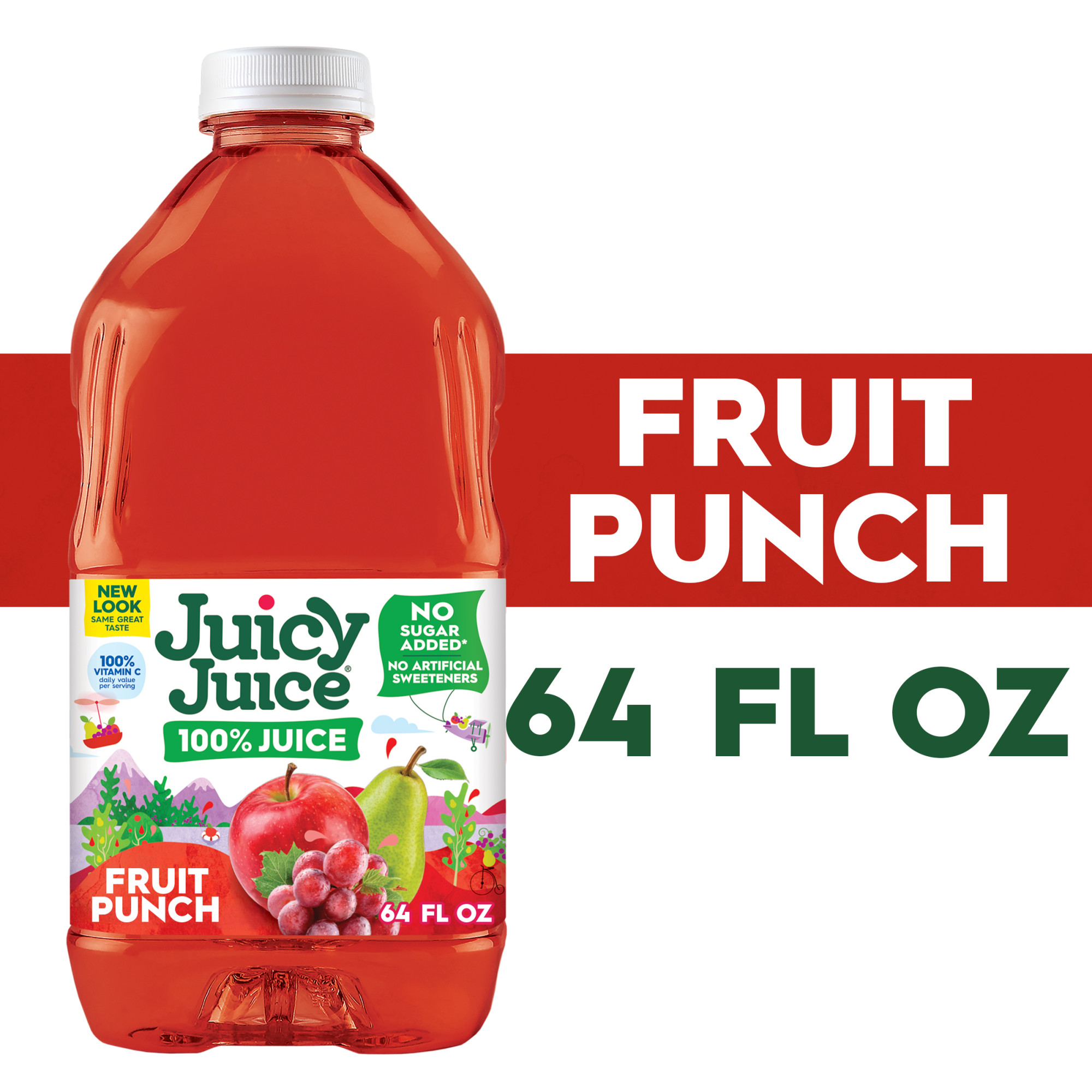 Juicy Juice 100% Juice, Fruit Punch, 64 fl oz Bottle