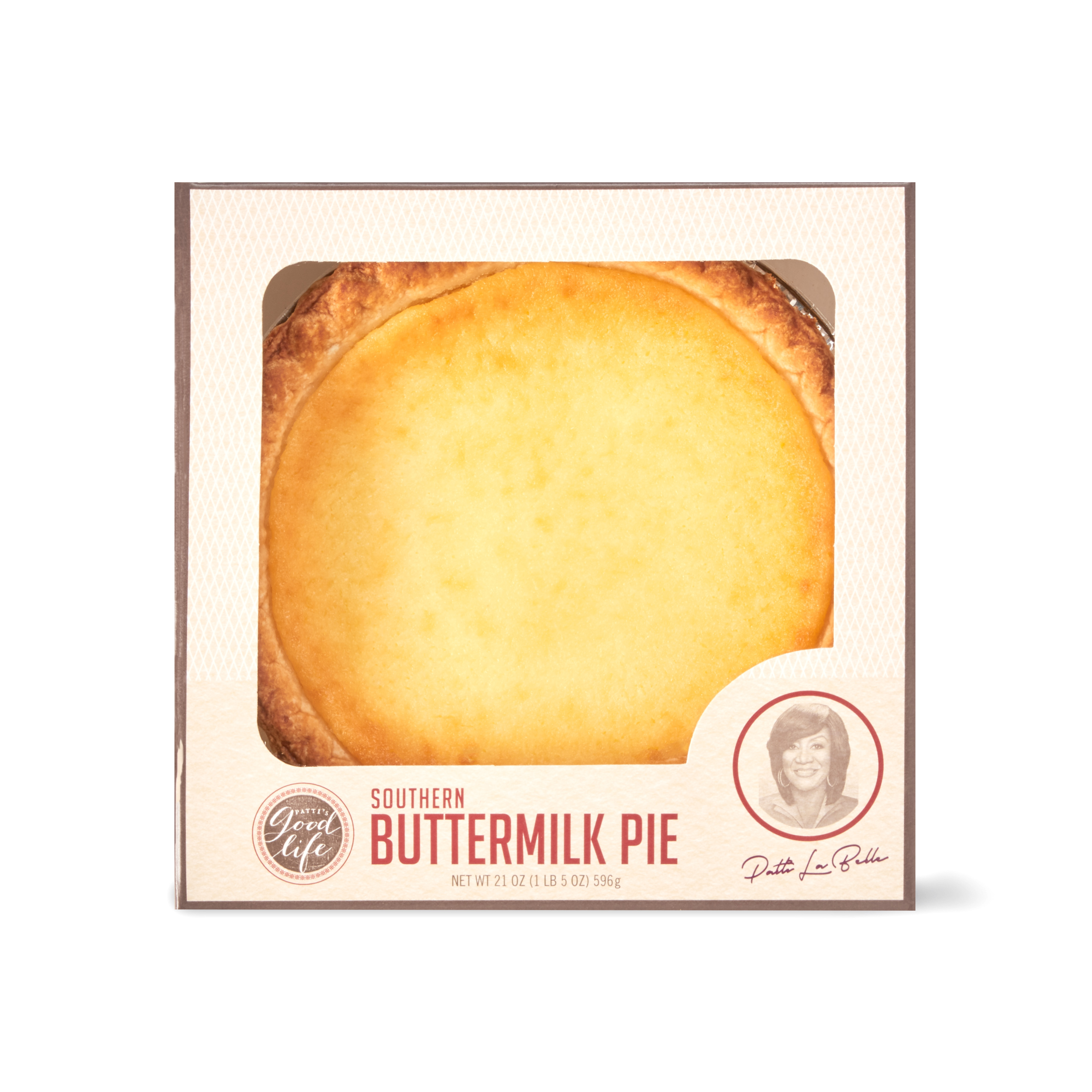 Patti LaBelle Buttermilk Good Life Southern Pie, 21 oz, Fully Baked, Cardboard Box