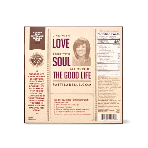 Patti LaBelle Buttermilk Good Life Southern Pie, 21 oz, Fully Baked, Cardboard Box thumbnail 4