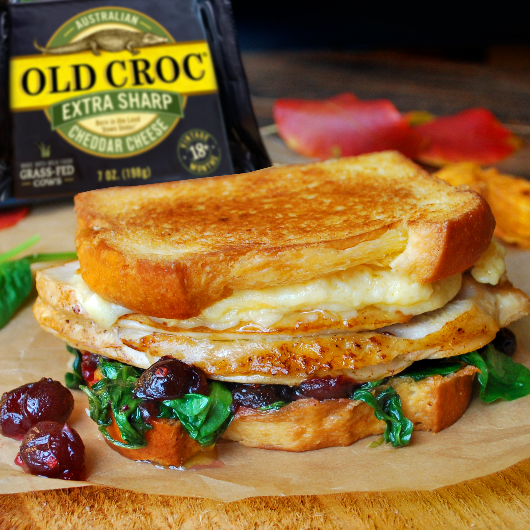 Old Croc Extra Sharp Cheddar Cheese Chunk, 7oz, Refrigerated, Plastic Wrapper thumbnail 4