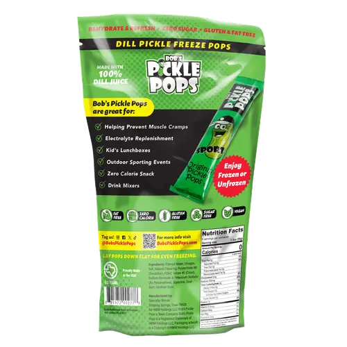 Bob's Pickle Pops, serving size 2 oz, 6 Count, easy tear open pouch thumbnail 2