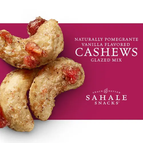 Sahale Snacks Naturally Pomegranate Vanilla Flavored Cashews Glazed Mix, Gluten-Free Snack, 4-Ounce Pouch thumbnail 4