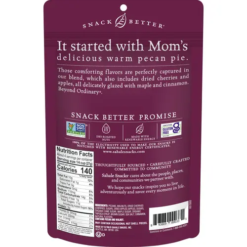 Sahale Snacks Maple Pecans Glazed Mix, Gluten-Free Snack, 4-Ounce Bag thumbnail 2