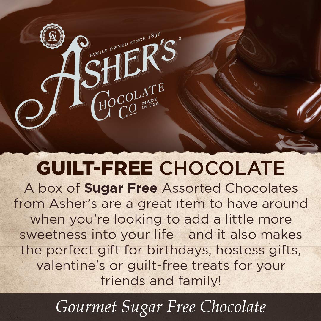Asher's Chocolates, Sugar Free Chocolate Candy, Milk and Dark Chocolate Assortment, Small Batches of Kosher Chocolate, Family Ow thumbnail 2