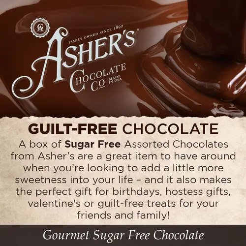 Asher's Chocolates, Sugar Free Chocolate Candy, Milk and Dark Chocolate Assortment, Small Batches of Kosher Chocolate, Family Ow thumbnail 2
