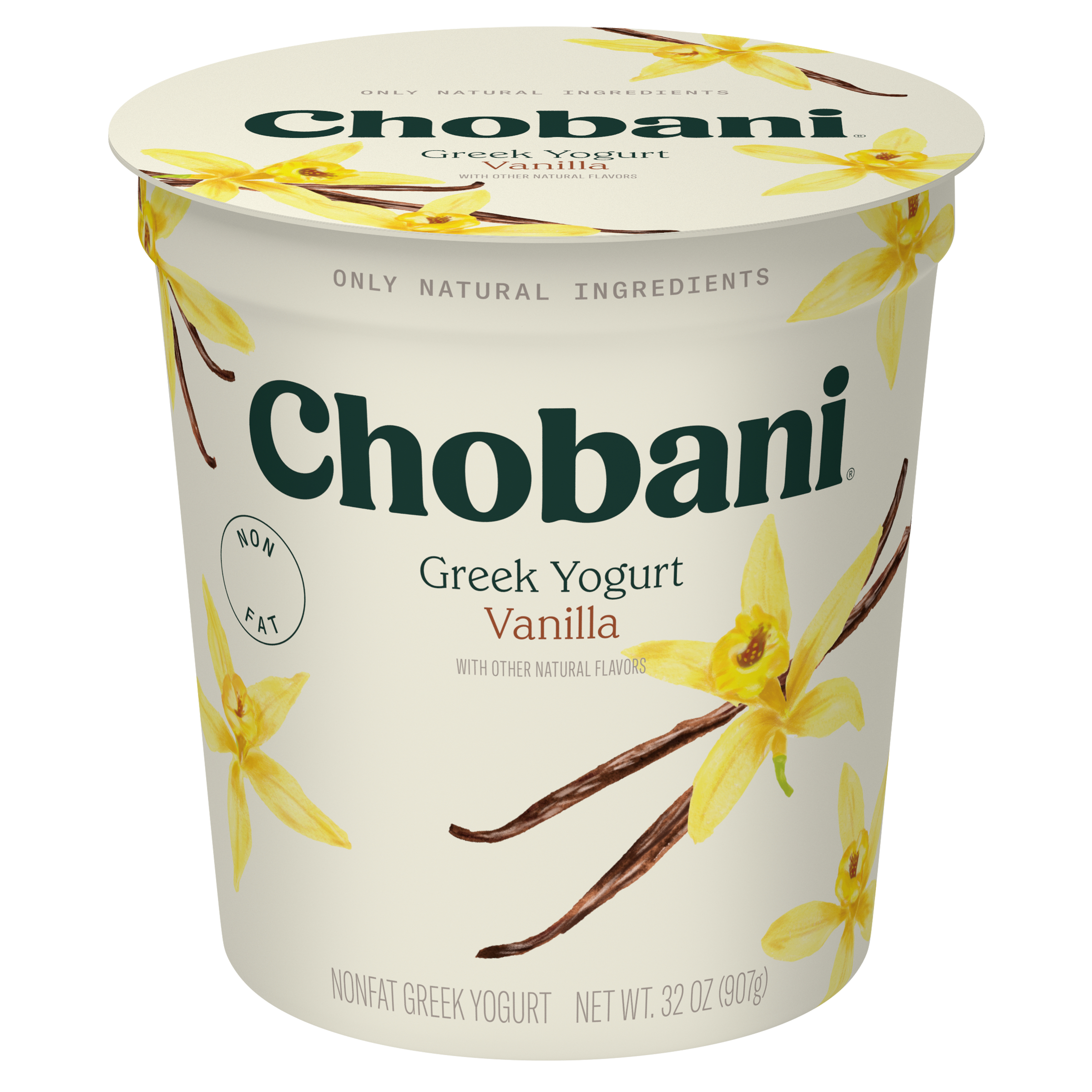 Chobani Non-Fat Greek Yogurt Vanilla 32 oz Tub