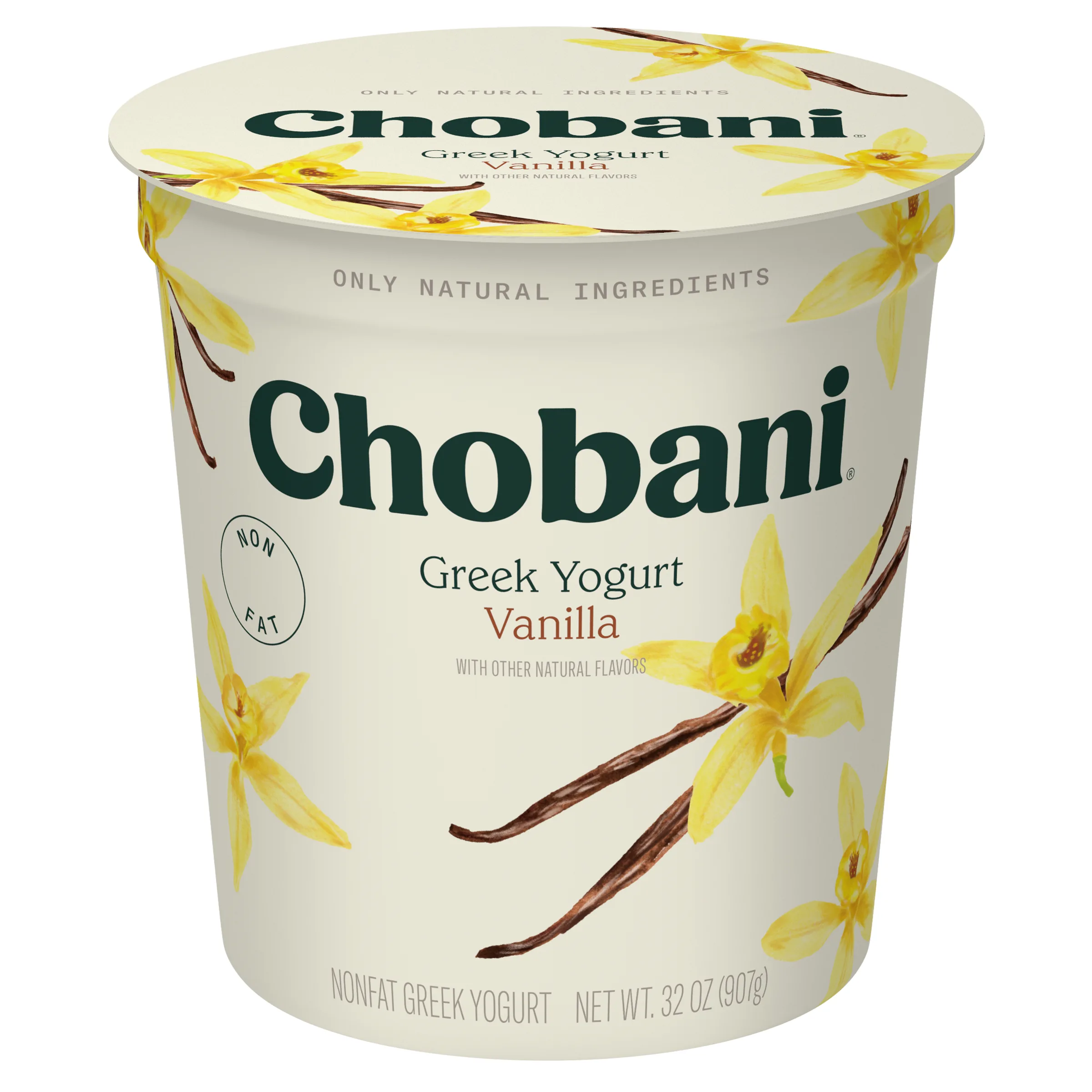 Chobani Non-Fat Greek Yogurt Vanilla 32 oz Tub