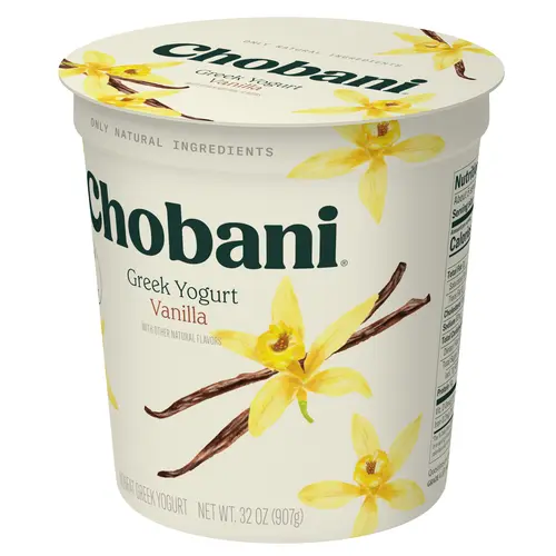 Chobani Non-Fat Greek Yogurt Vanilla 32 oz Tub thumbnail 2