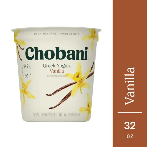 Chobani Non-Fat Greek Yogurt Vanilla 32 oz Tub thumbnail 3