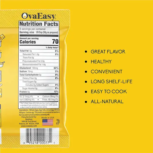 Ovaeasy Ovaeasy Whole Egg Crystals Ovaeasy Whole Egg Crystals-5 5 Eggs Meat Snack thumbnail 2