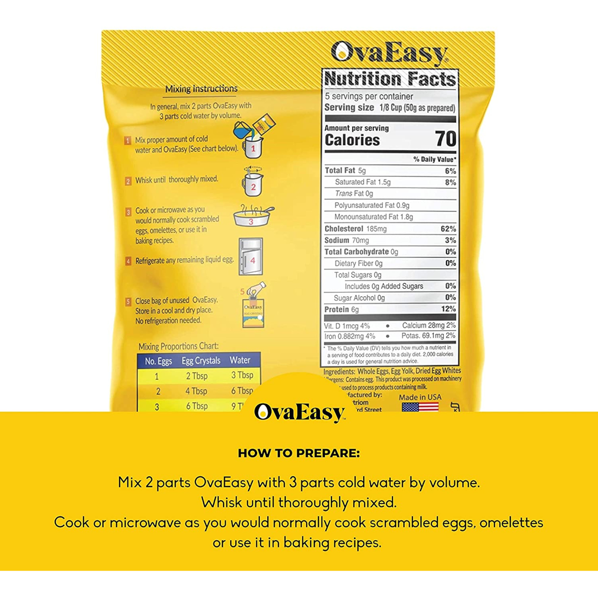 Ovaeasy Ovaeasy Whole Egg Crystals Ovaeasy Whole Egg Crystals-5 5 Eggs Meat Snack thumbnail 4