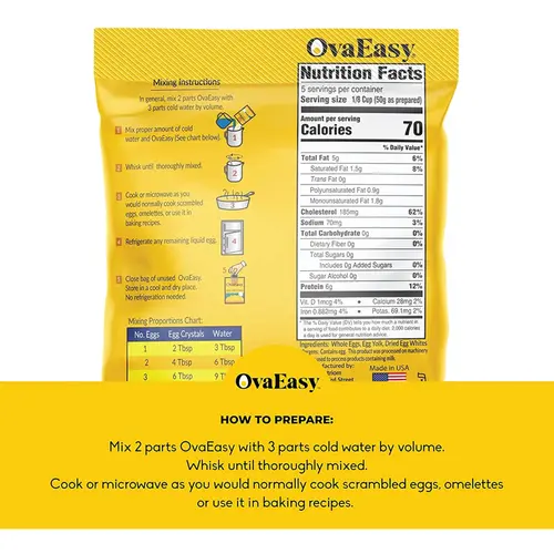 Ovaeasy Ovaeasy Whole Egg Crystals Ovaeasy Whole Egg Crystals-5 5 Eggs Meat Snack thumbnail 4